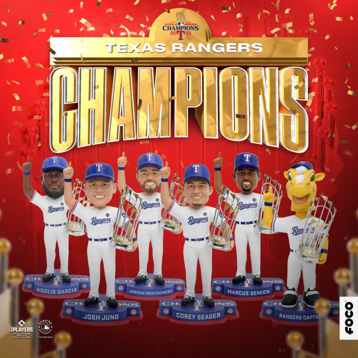 Texas Rangers WS Champions Bobbleheads
